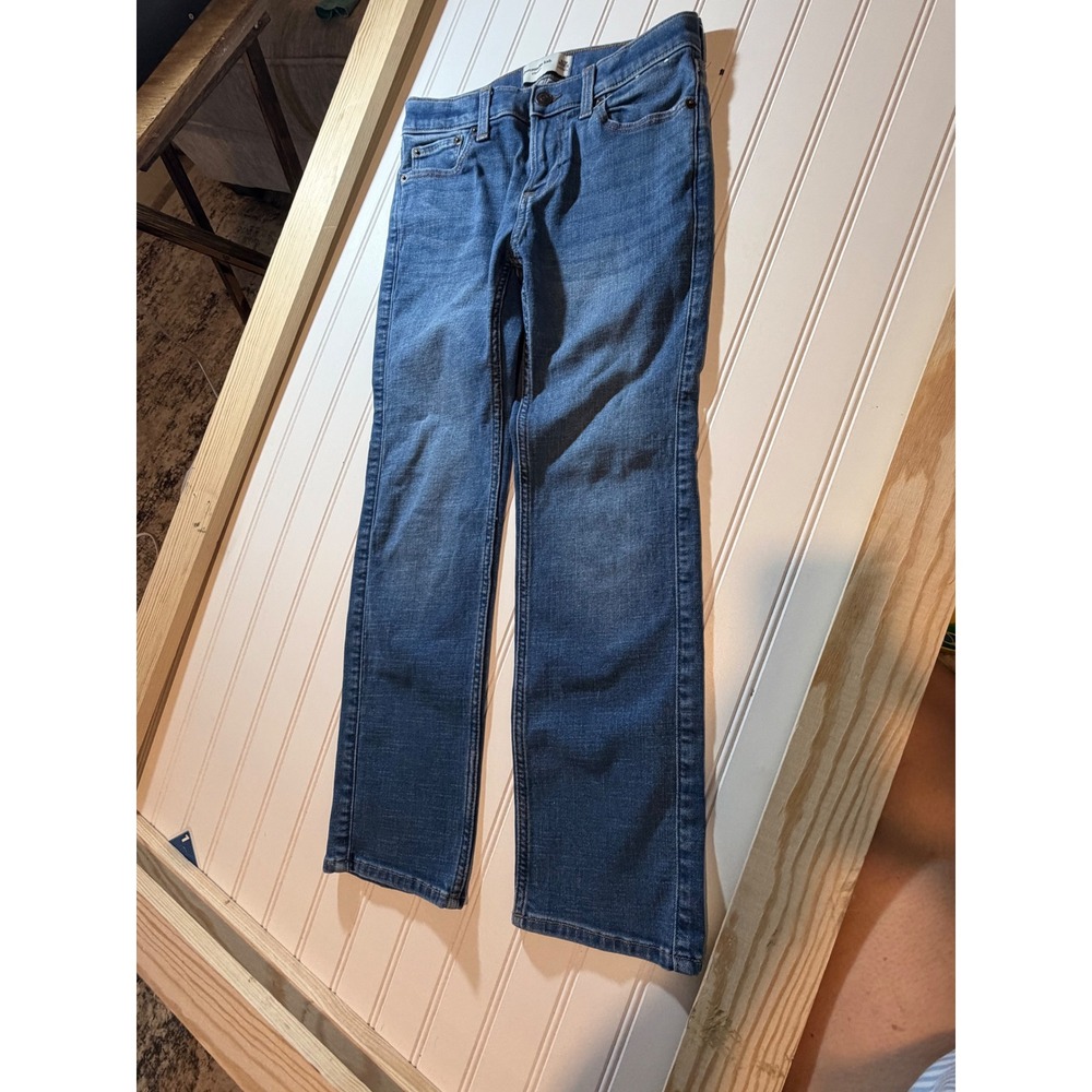 Abercrombie Kids Straight Leg Jeans Medium Wash Blue Denim Size 9/10 Regular